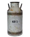 Vintiquewise Galvanized Metal Rustic Milk Can, Large In Grey