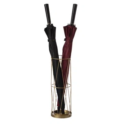 Vintiquewise Metal Free Standing Umbrella Base In Gold