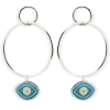 Vintouch Italy Evil Eye Hoop Earrings