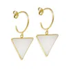 Vintouch Italy White Women Have The Power Gold-plated Hoop Earrings In White