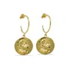 Vintouch Italy Women's Achilles Gold-plated Hoop Earrings In Gold