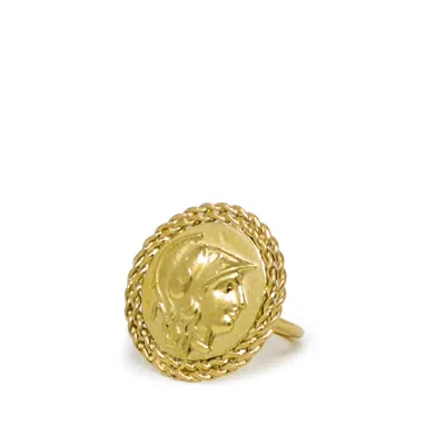 Vintouch Italy Women's Athena Gold-plated Treccia Ring