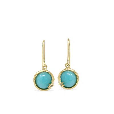 Vintouch Italy Women's Blue Ad Astra Gold-plated Amazonite Earrings