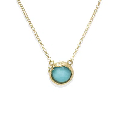 Vintouch Italy Women's Blue Ad Astra Gold-plated Amazonite Necklace