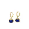 Vintouch Italy Women's Blue Ad Astra Gold-plated Lapis Lazuli Mini Hoop Earrings In Blue