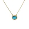 Vintouch Italy Women's Blue Ad Astra Gold-plated Turquoise Necklace In Blue