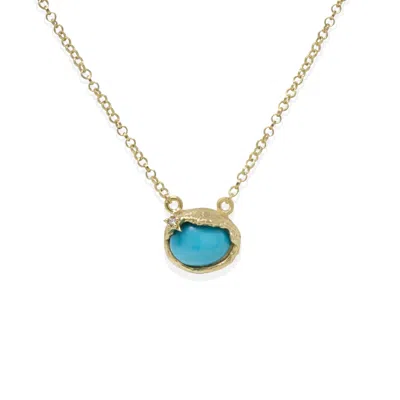 Vintouch Italy Women's Blue Ad Astra Gold-plated Turquoise Necklace