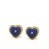 Vintouch Italy Women's Blue / Gold Lovelight Gold-plated Blue Heart Stud Earrings In Multi