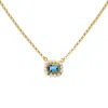 Vintouch Italy Women's Blue / Gold Luccichio Sky Blue Topaz And Pearl Necklace In Multi