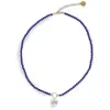 Vintouch Italy Women's Blue / Gold / White Evil Eye Necklace In Lapis In Multi