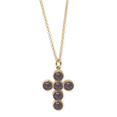 Vintouch Italy Women's Blue Hope Gold-plated Iolite Necklace