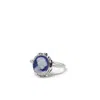 Vintouch Italy Women's Blue / Silver Blue Mini Cameo Stacking Ring In Multi