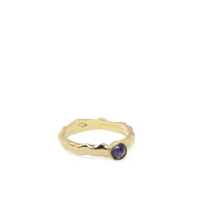 Vintouch Italy Women's Cosmo Gold - Plated Lolite Ring In Yellow