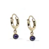 Vintouch Italy Women's Gold / Blue Cosmo Gold-plated Iolite Hoop Earrings In Multi