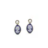 Vintouch Italy Women's Gold / Blue Isabella Gold-plated Blue Cameo Stud Earrings In Multi