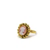 Vintouch Italy Women's Gold / Pink Gold-plated Pink Mini Cameo Beaded Ring In Multi