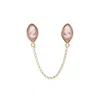 Vintouch Italy Women's Gold / Pink Little Lovelies Gold-plated Pink Cameo Single Earring In Multi