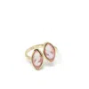 Vintouch Italy Women's Gold / Pink Mariana Gold-plated Pink Cameo Ring In Multi