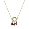 Vintouch Italy Women's Gold / Red Liberty Gold Vermeil Garnet Necklace In Multi