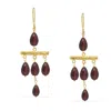 Vintouch Italy Women's Gold / Red Tiziana Gold Vermeil Garnet Earrings In Multi