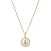 Vintouch Italy Women's Gold / White Moonglow Gold-plated Initial Pearl Necklace In Multi