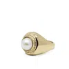 Vintouch Italy Women's Gold / White Victoria Pearl Signet Ring In Multi