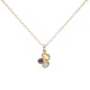 Vintouch Italy Women's Gold / White / Yellow Cosmo 18kt Gold-plated Multicolor Mini Necklace In Multi