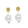 Vintouch Italy Women's Gold / Yellow Luccichio Gold Vermeil Citrine & Pearl Earrings In Gold