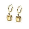 Vintouch Italy Women's Gold / Yellow Luccichio Gold Vermeil Citrine Hoop Earrings In Gold