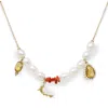 Vintouch Italy Women's Gold / Yellow / Red Goldfish Lucky Charm Necklace In Multi