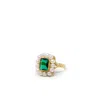 Vintouch Italy Women's Green / Gold Luccichio Green Quartz And Pearl Stacking Ring In Multi