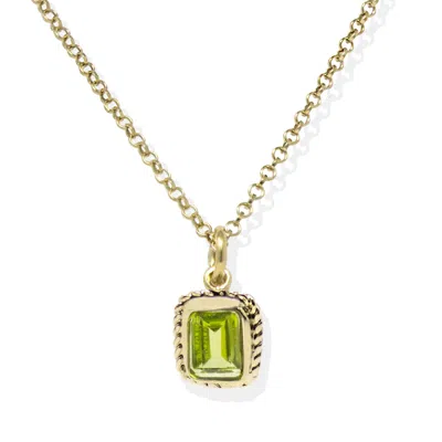 Vintouch Italy Women's Green Luccichio Gold Vermeil Peridot Necklace