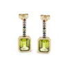 Vintouch Italy Women's Green Luccichio Gold Vermeil Peridot Rainbow Earrings In Green