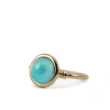 Vintouch Italy Satellite Rose Gold Vermeil Amazonite Ring In Amazonite