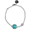 Vintouch Italy Satellite Sterling Silver Amazonite & Opal Bracelet In Opal