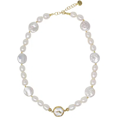 Vintouch Italy Women's Over The Rainbow Pearl Statement Necklace