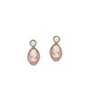 Vintouch Italy Women's Pink / Gold Isabella Gold-plated Pink Cameo Stud Earrings In Multi