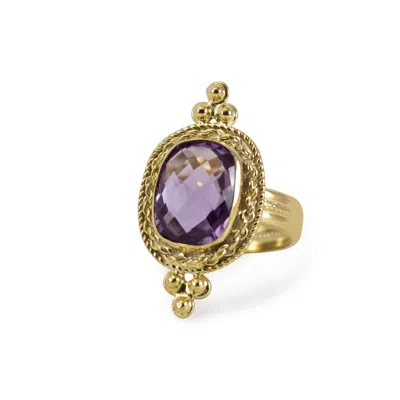 Vintouch Italy Women's Pink / Purple Juno Amethyst Ring