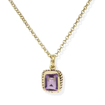 Vintouch Italy Women's Pink / Purple Luccichio Gold Vermeil Amethyst Necklace