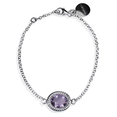 Vintouch Italy Women's Pink / Purple / Silver Luccichio Amethyst Bracelet