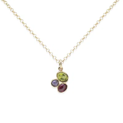 Vintouch Italy Women's Red / Blue / Green Cosmo Gold-plated Multicolor Mini Necklace