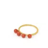 Vintouch Italy Women's Red Coral Bead Stacking Ring In Red