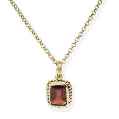 Vintouch Italy Women's Red Luccichio Gold Vermeil Garnet Necklace