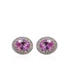 Vintouch Italy Women's Silver / Pink Luccichio Pink Agate Stud Earrings In Multi