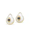 Vintouch Italy Women's The Eye Gold-plated Blue Sapphire & Pearl Stud Earrings In Blue