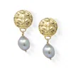 Vintouch Italy Women's The Lion Gold-plated Pearl Earrings In Gold