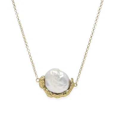 Vintouch Italy Women's White Ad Astra Gold-plated Pearl Necklace
