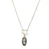 Vintouch Italy Women's White / Black / Gold Lilith Gold-plated Black Cameo And Pearl Necklace In Multi