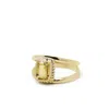Vintouch Italy Women's Yellow Luccichio Gold Vermeil Citrine Stacking Ring In Yellow
