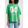 Vinyl Icons 04 Oversize Graphic T-shirt In Green